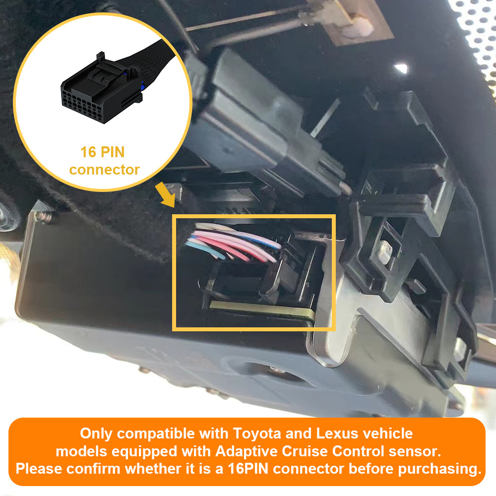 a Toyota/Lexus 16-pin Adaptive Cruise Control connector plug