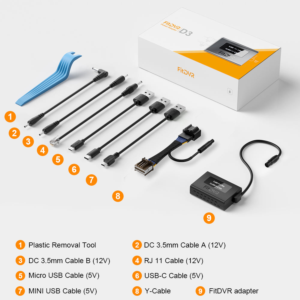 Dash Cam Power Adapter (16-Pin) for Alfa Romeo Giulia Stelvio 2017-2023, Connect to Overhead Console. D3-048