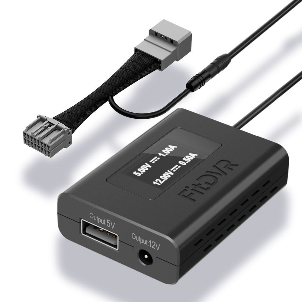 Dash Cam Power Adapter (16-Pin) for Chrysler, Dodge & Jeep (Town & Country, Caravan, Challenger, Wrangler and more)