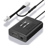 Fitdvr power adapter with multiple output ports and cables on a white background