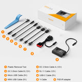 FIDVR product with various cables and tools on a white background