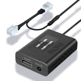FitDVR power adapter with multiple outputs and connectors on a white background