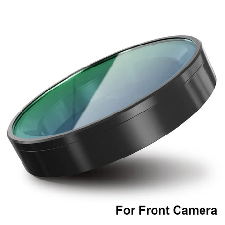 Black front camera lens protector on a white background