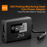 FitDVR 24H Parking Monitoring Dash Cam Power Adapter on a dark background