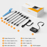 cables and tools from the FitDVR Porsche 12-pin adapter set
