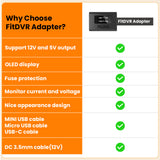 fitdvr dashcam power adapter features