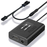 FitDVR power adapter with multiple connectors on a white background