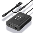 A black FitDVR dash cam power adapter with multiple cables for different device connections, including a USB and DC3.5mm cables.