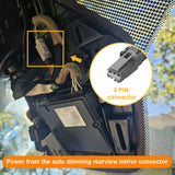 a auto-dimming rearview mirror 3-pin connector of Ford models.