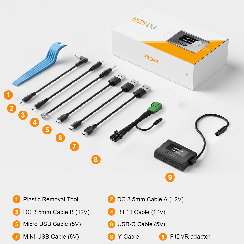 a package includes adapter and all other cables and tools