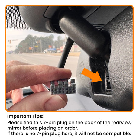 Dash Cam Power Adapter (7-Pin) for Honda, Acura, Connect to Auto-dimming Rearview Mirror. D3-018