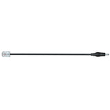 An RJ11 cable for radar detector, black in color with one end being an RJ11 connector and the other end a DC power input connector.