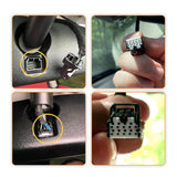 the auto-dimming rearview mirror 10-pin connector plug's location and looks, the front and back wires and pins. the connector port.