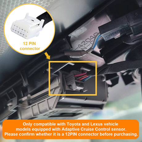 Toyota/Lexus model's 12-pin Adaptive cruise control connector plug 