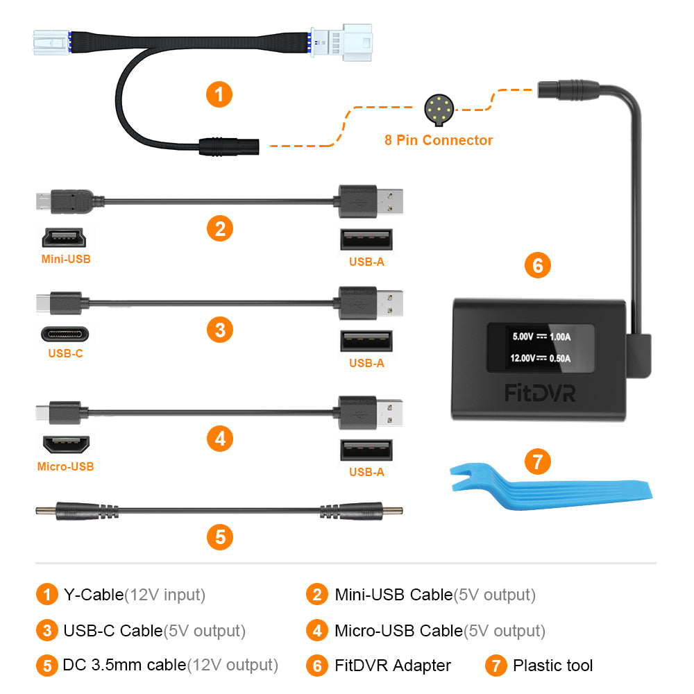 Adaptador de corriente para cámara de salpicadero (4 pines) para Mercedes-Benz, se conecta al sensor de lluvia. D3-023