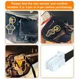 Mercedes-Benz models equipped with 3-pin or 4-pin rain sensor connectors.