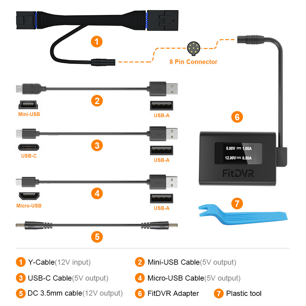 Dashcam-Netzadapter (16-polig) für Toyota und Lexus. D3-011