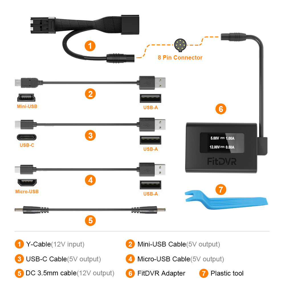 Adaptador de corriente para cámara de tablero (10 pines) para Subaru, Nissan, Mazda, Infiniti con espejo con atenuación automática. D3-033